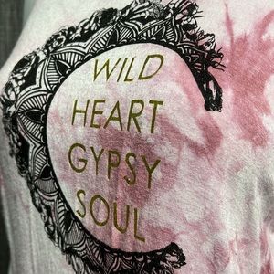 Pre-loved Wild Heart Gypsy Soul Tie Dye Side Fringe Tank Top S